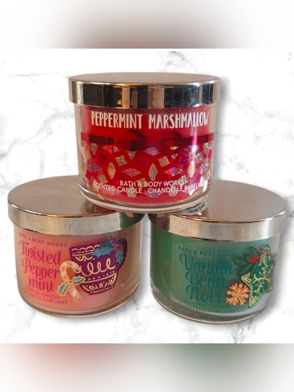 Bath & Body Works: 3 x 1.3oz Christmas Candles